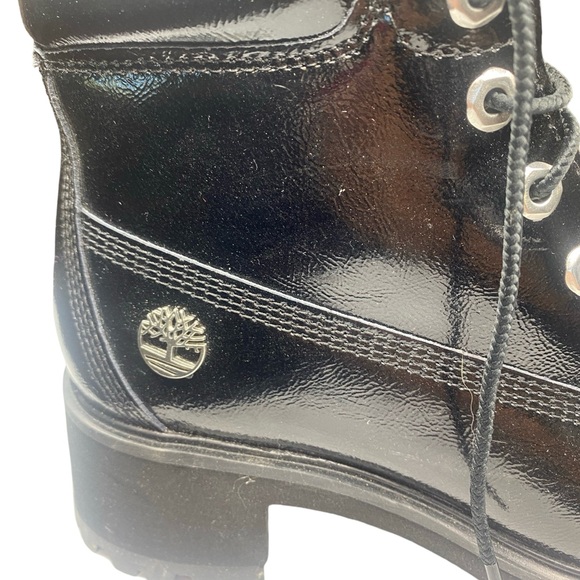 TIMBERLAND Kinsley Black Leather Patent
Lace Up Boots Size 7.5 - Picture 10 of 11